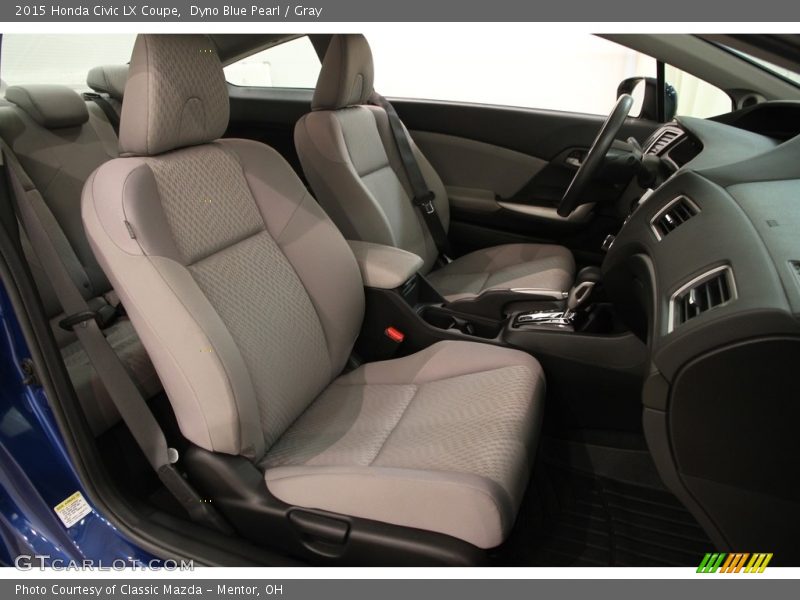 Dyno Blue Pearl / Gray 2015 Honda Civic LX Coupe