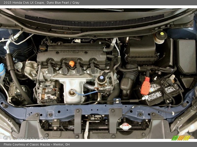 Dyno Blue Pearl / Gray 2015 Honda Civic LX Coupe