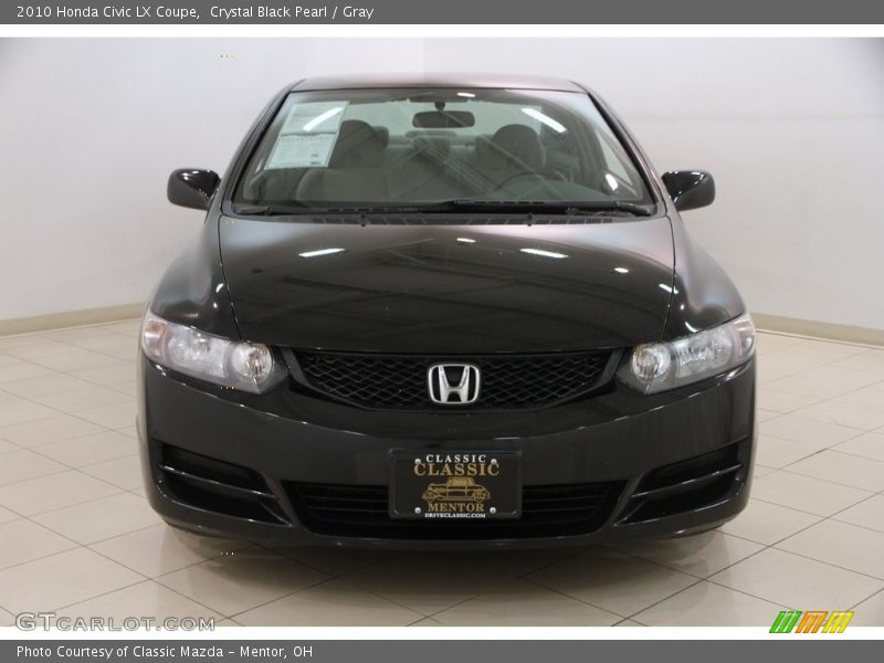 Crystal Black Pearl / Gray 2010 Honda Civic LX Coupe