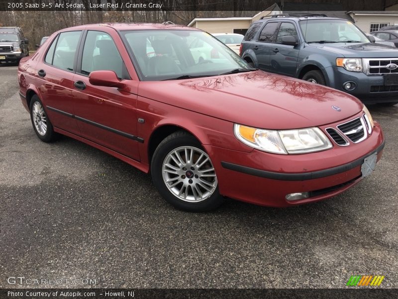 Laser Red / Granite Gray 2005 Saab 9-5 Arc Sedan