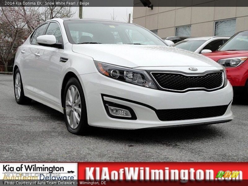 Snow White Pearl / Beige 2014 Kia Optima EX
