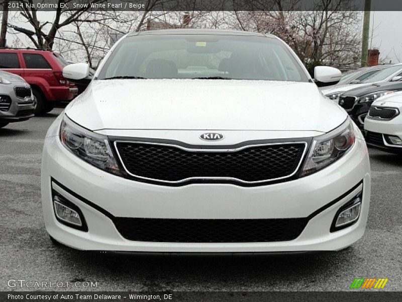 Snow White Pearl / Beige 2014 Kia Optima EX