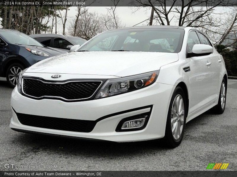Snow White Pearl / Beige 2014 Kia Optima EX