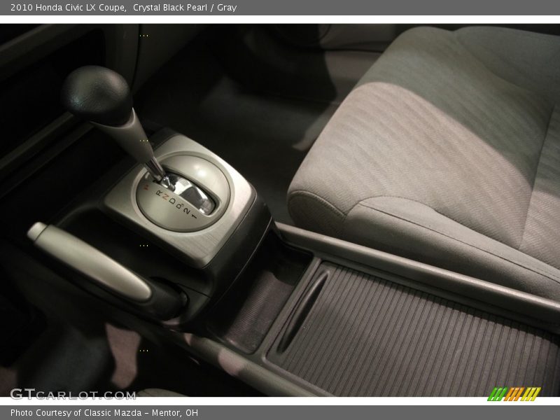 Crystal Black Pearl / Gray 2010 Honda Civic LX Coupe