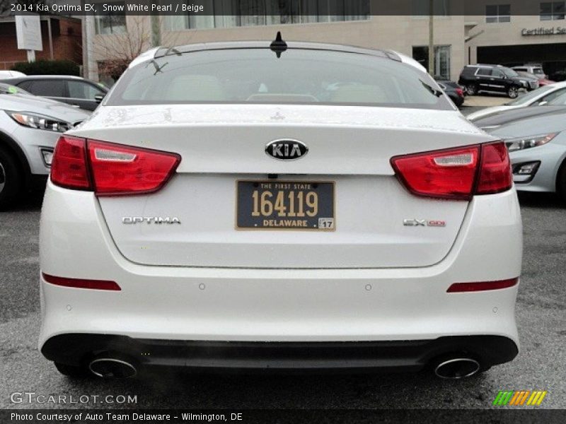 Snow White Pearl / Beige 2014 Kia Optima EX