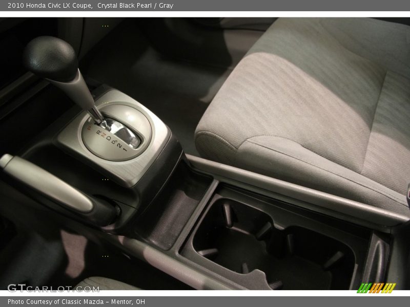 Crystal Black Pearl / Gray 2010 Honda Civic LX Coupe