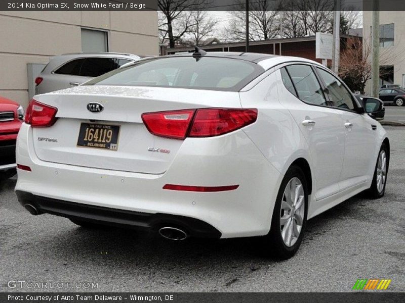 Snow White Pearl / Beige 2014 Kia Optima EX