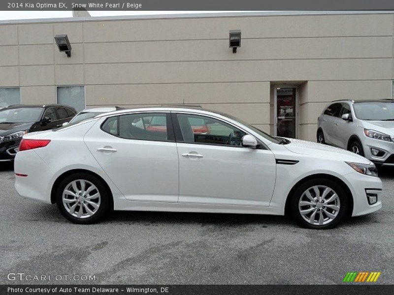Snow White Pearl / Beige 2014 Kia Optima EX
