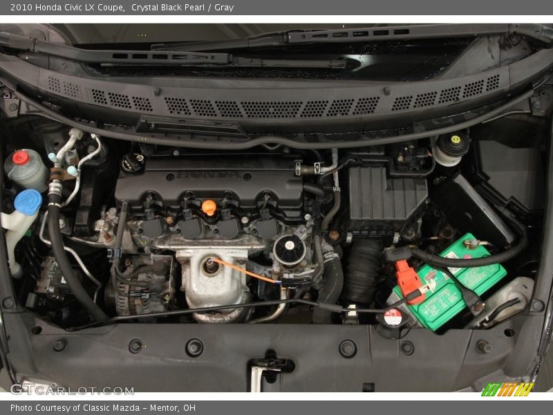 Crystal Black Pearl / Gray 2010 Honda Civic LX Coupe