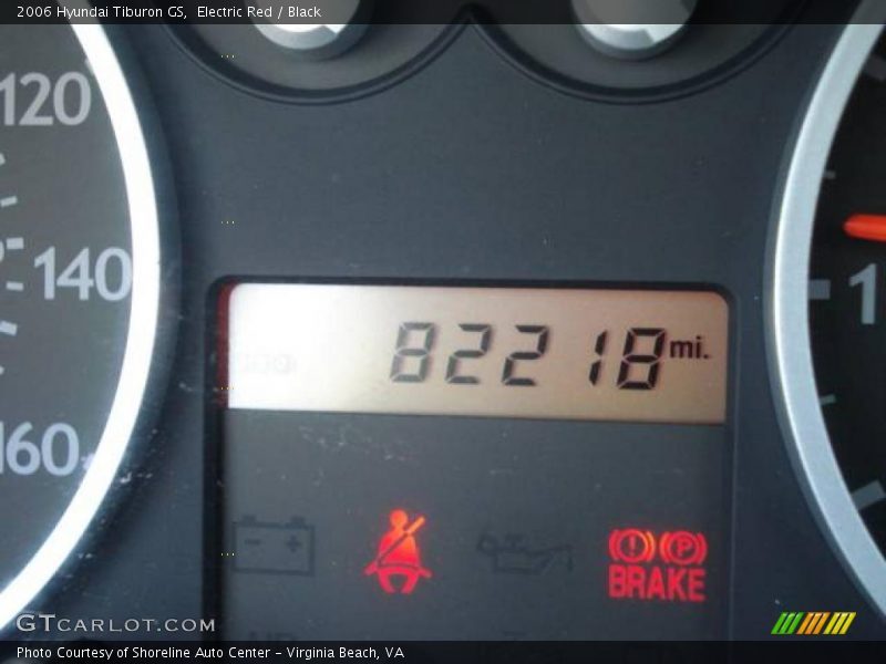Electric Red / Black 2006 Hyundai Tiburon GS