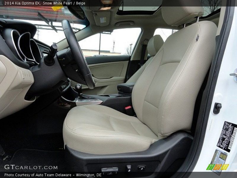 Snow White Pearl / Beige 2014 Kia Optima EX