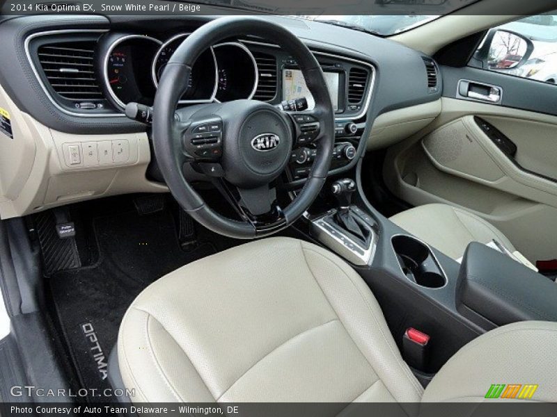 Snow White Pearl / Beige 2014 Kia Optima EX
