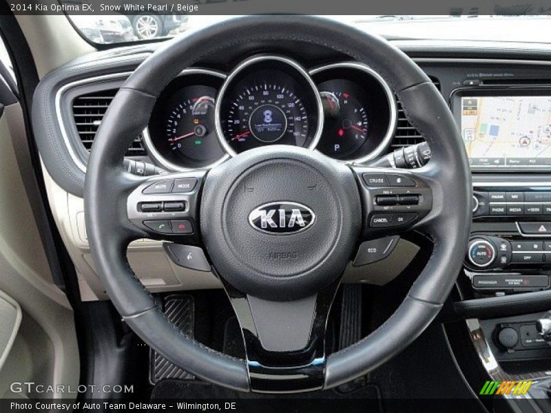 Snow White Pearl / Beige 2014 Kia Optima EX