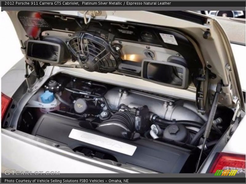 Platinum Silver Metallic / Espresso Natural Leather 2012 Porsche 911 Carrera GTS Cabriolet