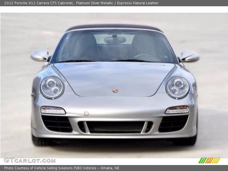 Platinum Silver Metallic / Espresso Natural Leather 2012 Porsche 911 Carrera GTS Cabriolet