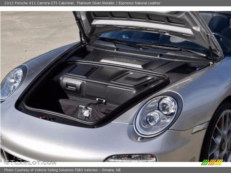 Platinum Silver Metallic / Espresso Natural Leather 2012 Porsche 911 Carrera GTS Cabriolet
