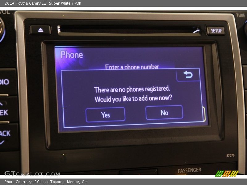 Super White / Ash 2014 Toyota Camry LE