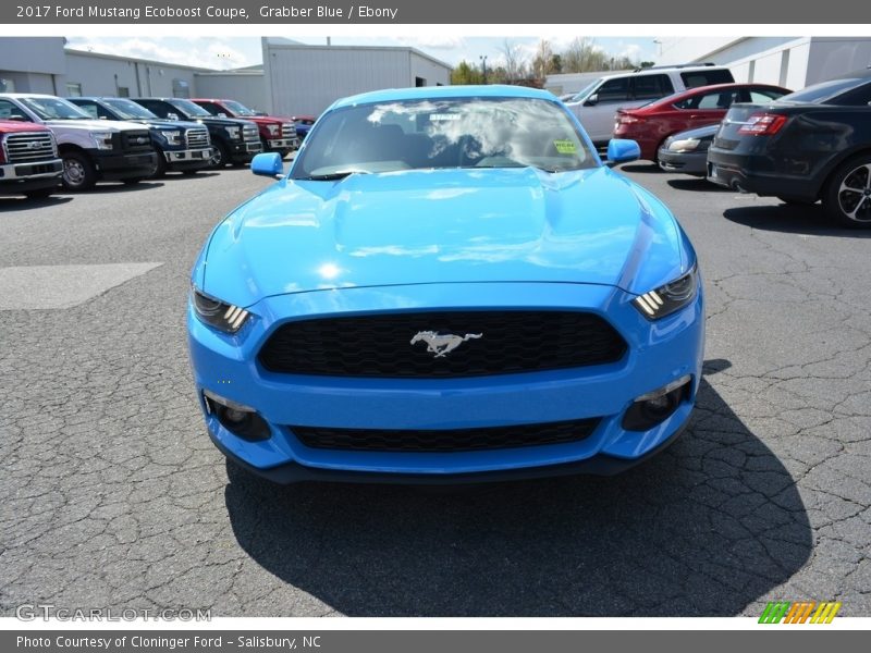 Grabber Blue / Ebony 2017 Ford Mustang Ecoboost Coupe