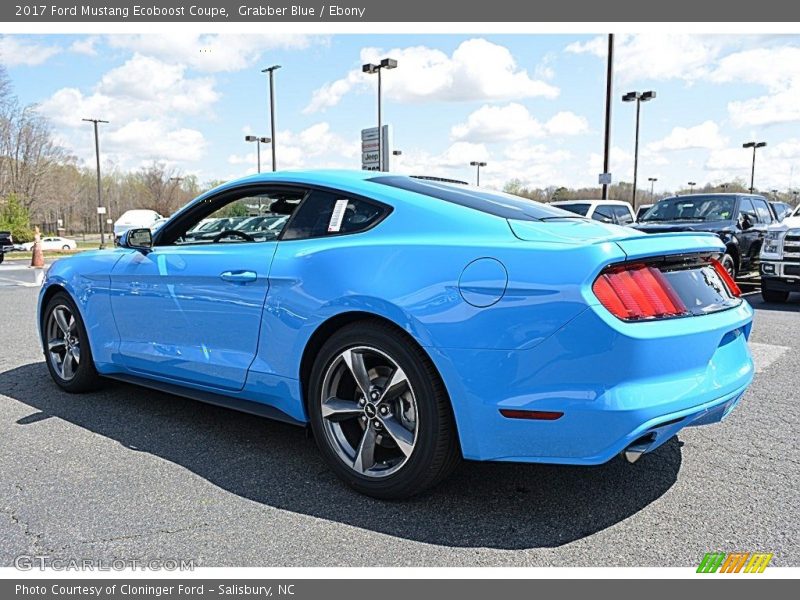 Grabber Blue / Ebony 2017 Ford Mustang Ecoboost Coupe