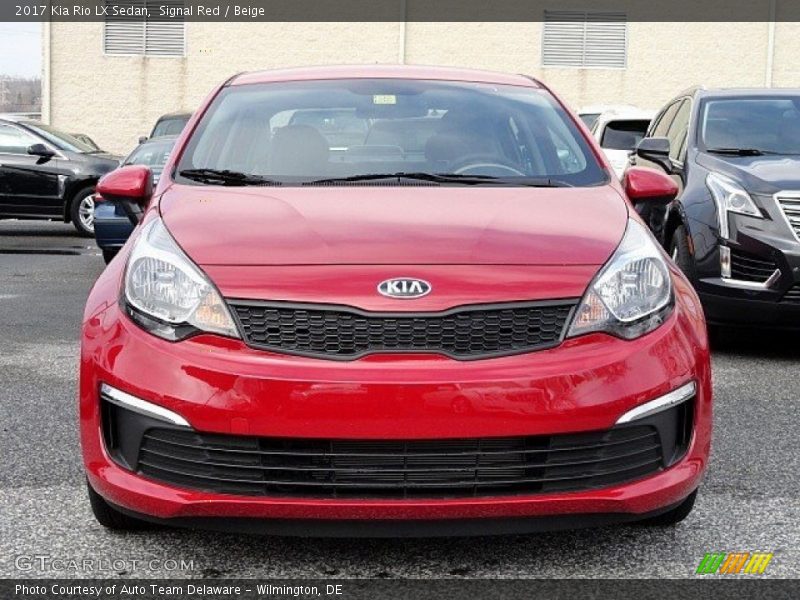 Signal Red / Beige 2017 Kia Rio LX Sedan