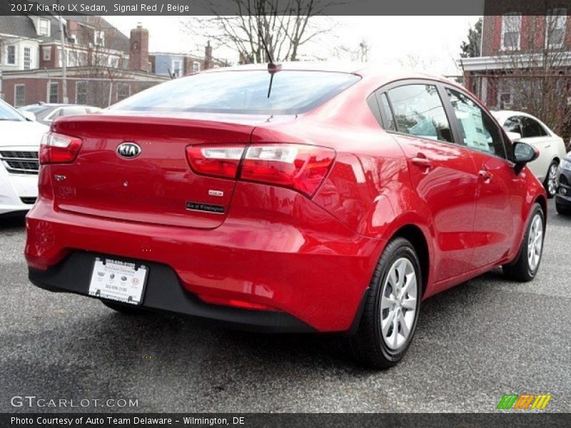 Signal Red / Beige 2017 Kia Rio LX Sedan