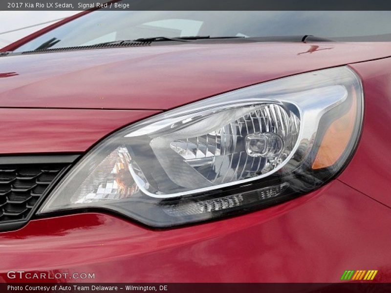 Signal Red / Beige 2017 Kia Rio LX Sedan