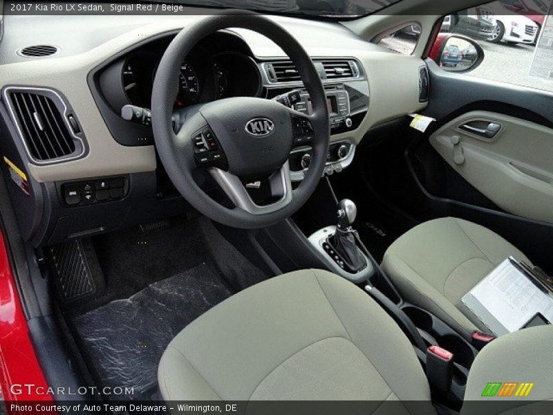  2017 Rio LX Sedan Beige Interior