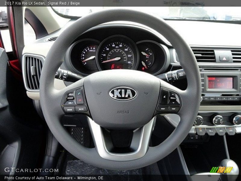 Signal Red / Beige 2017 Kia Rio LX Sedan
