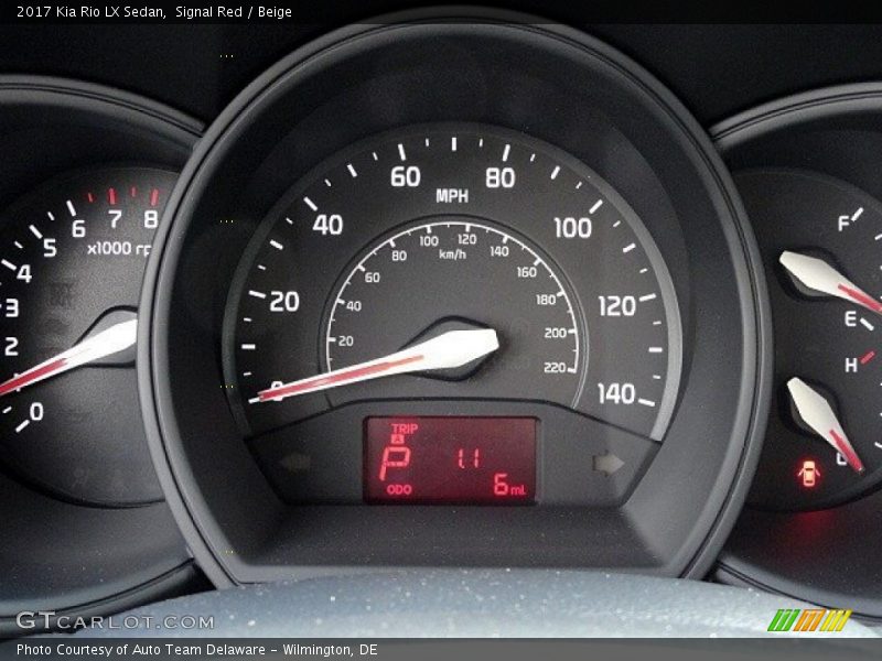 Signal Red / Beige 2017 Kia Rio LX Sedan