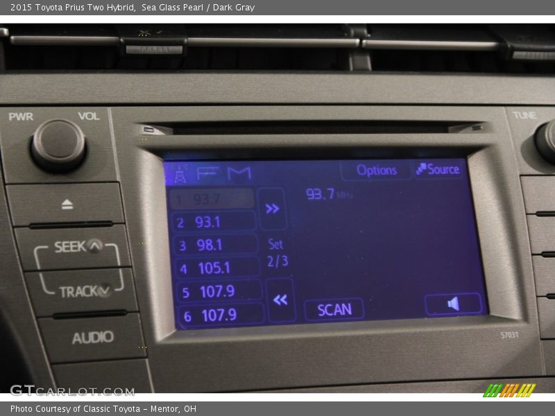 Sea Glass Pearl / Dark Gray 2015 Toyota Prius Two Hybrid