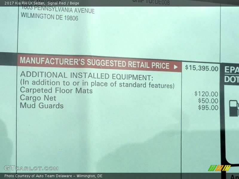 Signal Red / Beige 2017 Kia Rio LX Sedan
