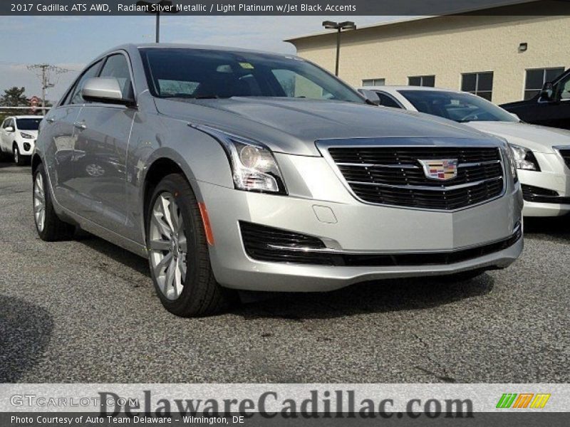 Radiant Silver Metallic / Light Platinum w/Jet Black Accents 2017 Cadillac ATS AWD