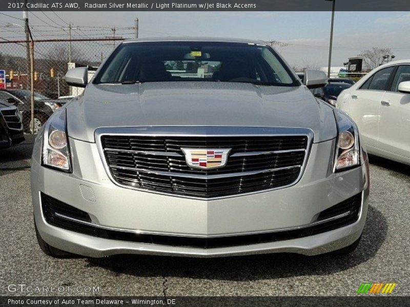 Radiant Silver Metallic / Light Platinum w/Jet Black Accents 2017 Cadillac ATS AWD
