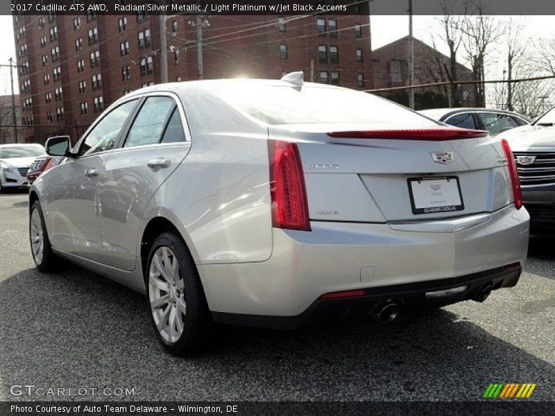 Radiant Silver Metallic / Light Platinum w/Jet Black Accents 2017 Cadillac ATS AWD