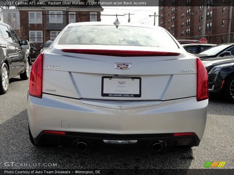 Radiant Silver Metallic / Light Platinum w/Jet Black Accents 2017 Cadillac ATS AWD