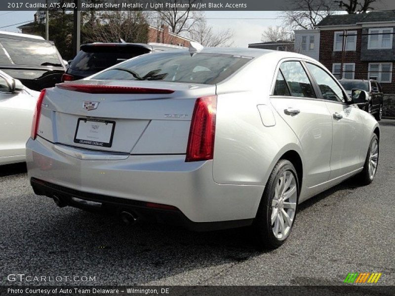 Radiant Silver Metallic / Light Platinum w/Jet Black Accents 2017 Cadillac ATS AWD