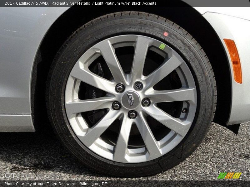 Radiant Silver Metallic / Light Platinum w/Jet Black Accents 2017 Cadillac ATS AWD