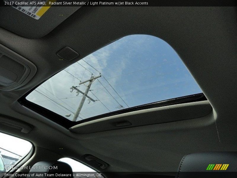 Radiant Silver Metallic / Light Platinum w/Jet Black Accents 2017 Cadillac ATS AWD