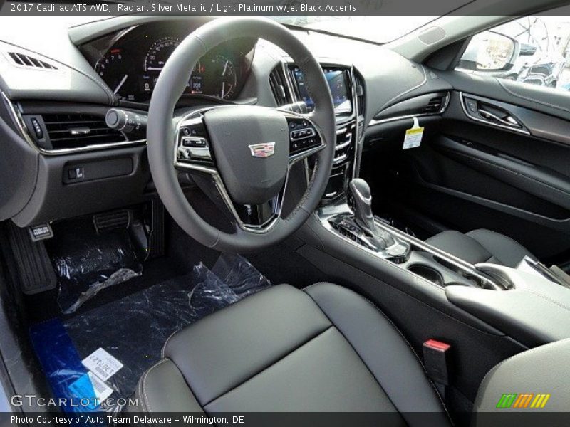 Radiant Silver Metallic / Light Platinum w/Jet Black Accents 2017 Cadillac ATS AWD
