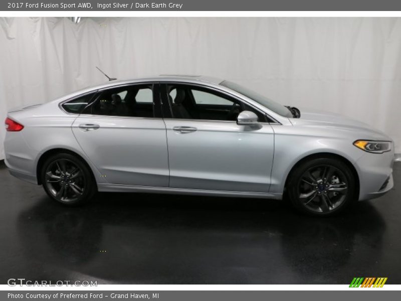 Ingot Silver / Dark Earth Grey 2017 Ford Fusion Sport AWD