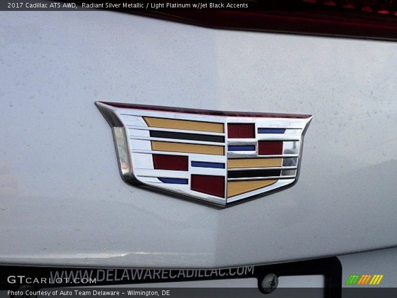 Radiant Silver Metallic / Light Platinum w/Jet Black Accents 2017 Cadillac ATS AWD