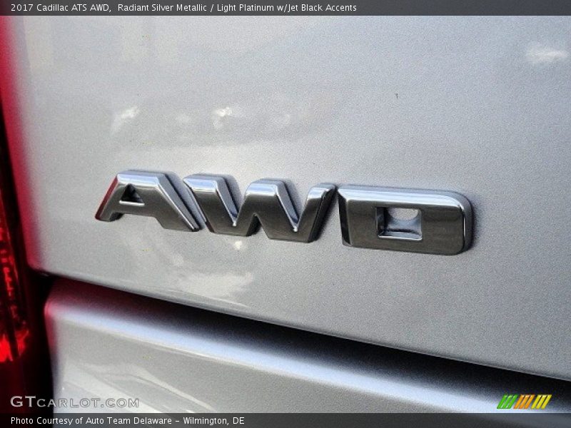 Radiant Silver Metallic / Light Platinum w/Jet Black Accents 2017 Cadillac ATS AWD