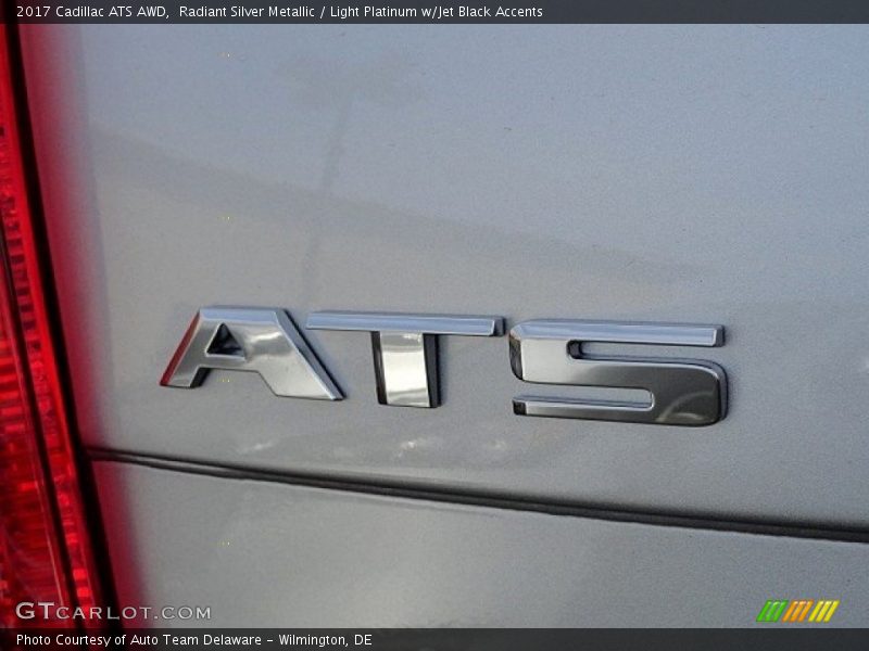 Radiant Silver Metallic / Light Platinum w/Jet Black Accents 2017 Cadillac ATS AWD