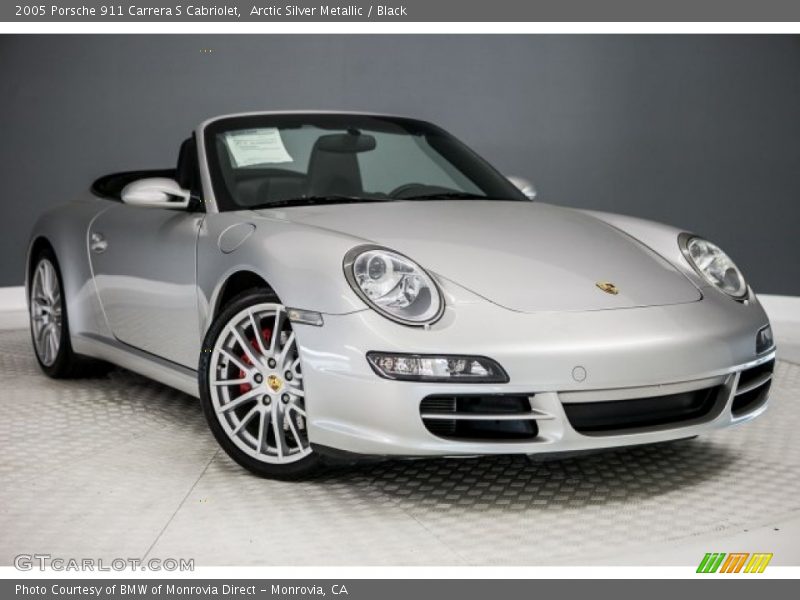 Arctic Silver Metallic / Black 2005 Porsche 911 Carrera S Cabriolet