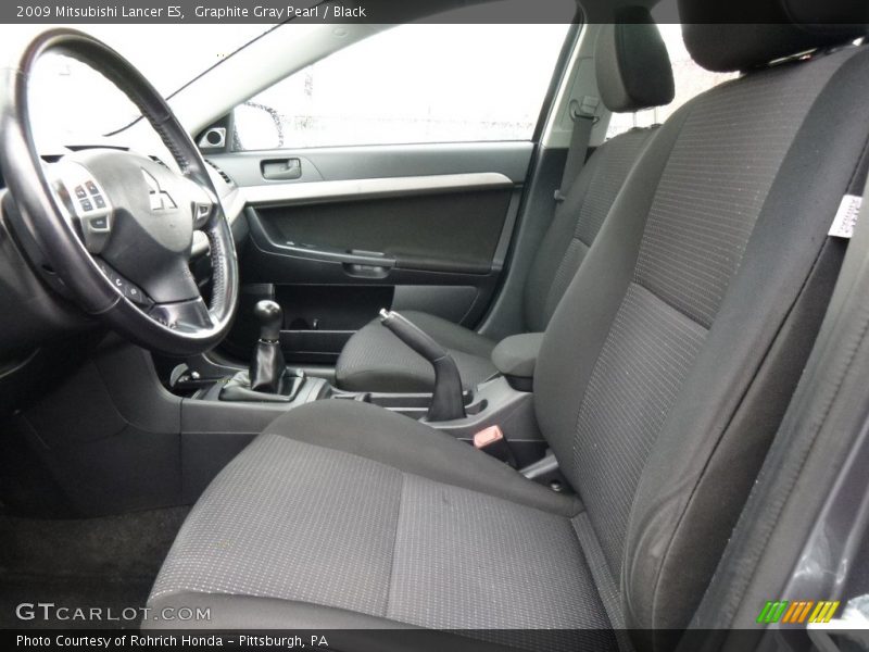 Graphite Gray Pearl / Black 2009 Mitsubishi Lancer ES