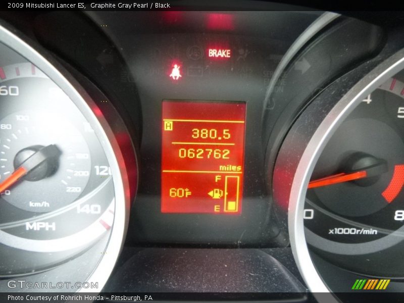 Graphite Gray Pearl / Black 2009 Mitsubishi Lancer ES