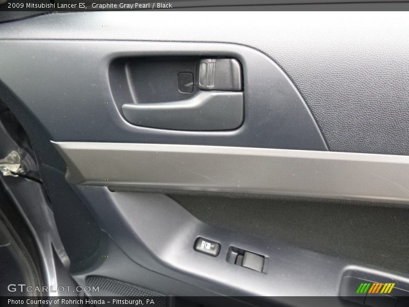Graphite Gray Pearl / Black 2009 Mitsubishi Lancer ES