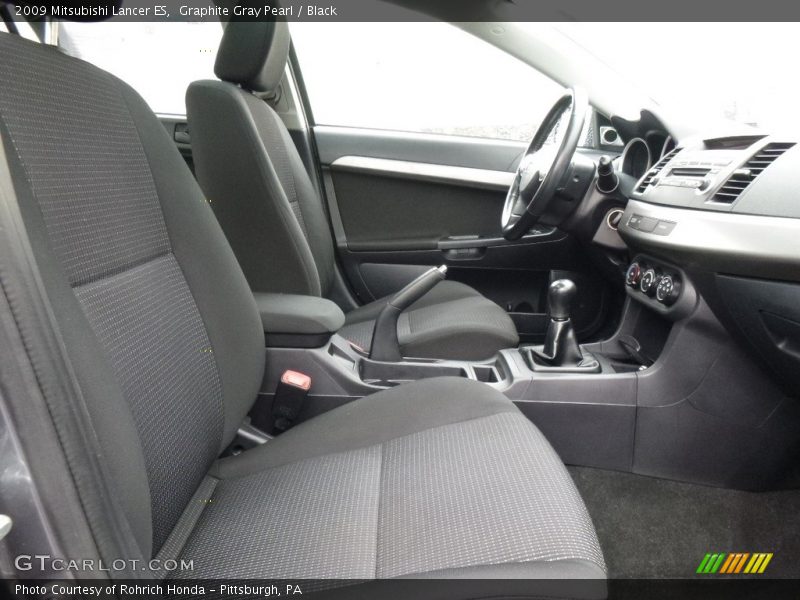 Graphite Gray Pearl / Black 2009 Mitsubishi Lancer ES