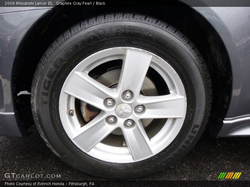 Graphite Gray Pearl / Black 2009 Mitsubishi Lancer ES