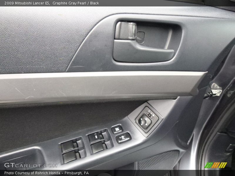 Graphite Gray Pearl / Black 2009 Mitsubishi Lancer ES